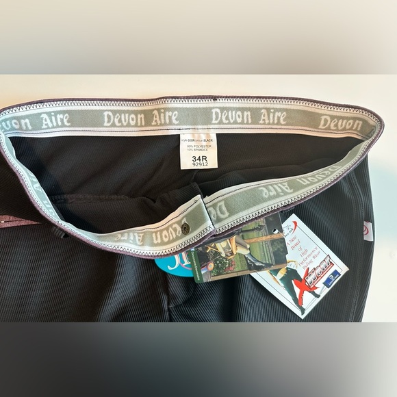 Devon Aire Ladies All-Pro Ribbed Riding Breeches Black Style 500R Size 34R - Picture 6 of 12